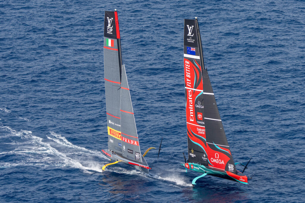 Luna Rossa Prada Pirelli and Emirates Team New Zealand