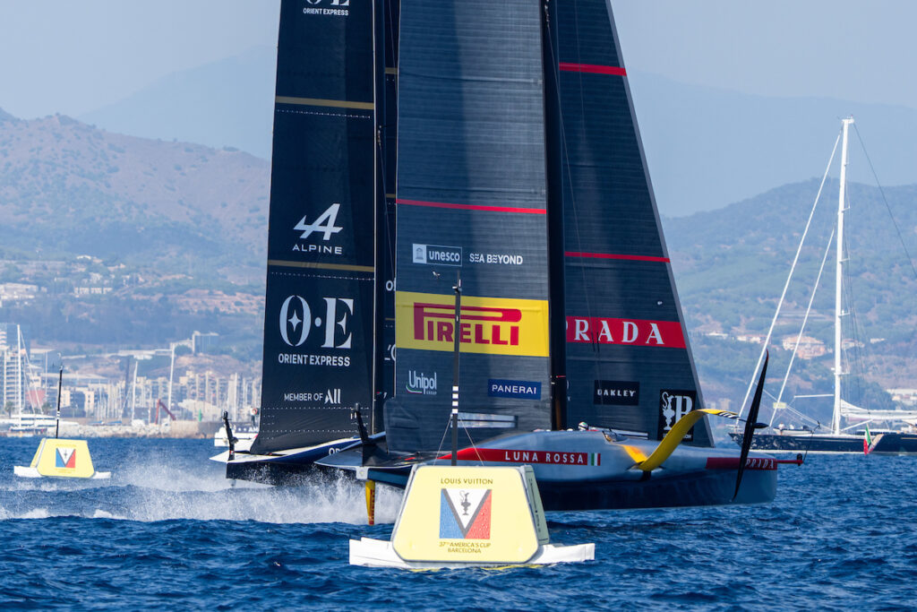 Orient Express and Luna Rossa Prada Pirelli on Race Day 1