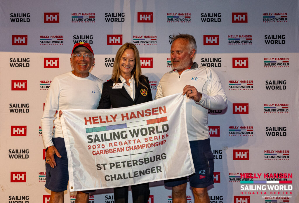 Jeff Padnos wins the S2 7.9s class at the 2025 Helly Hansen Sailing World Regatta in St. Pete