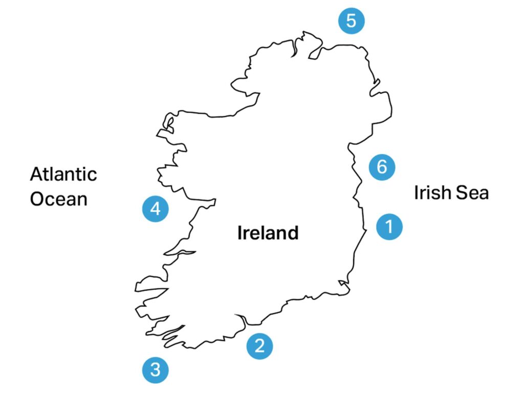 Round Ireland map