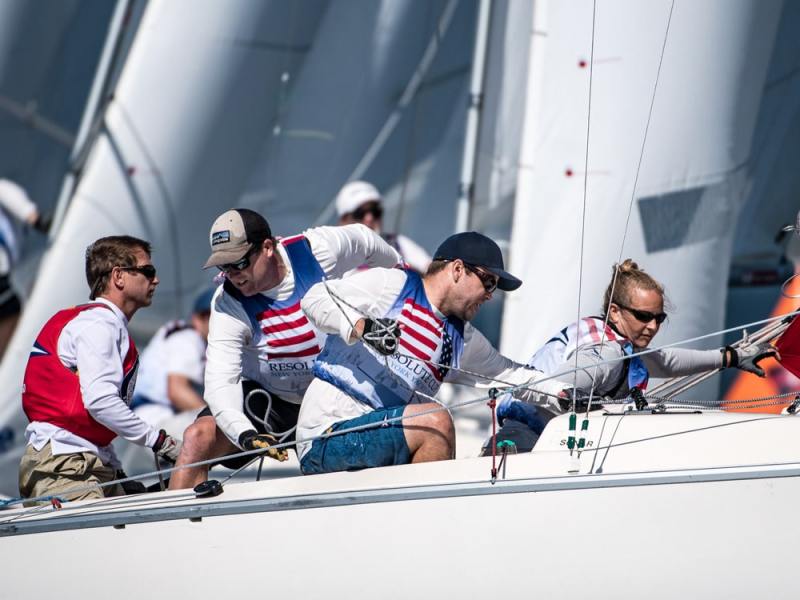 Images of the 2016 Resolute Cup September 12 to 17, 2016.Hosted by New York Yacht Club Harbour Court.Wednesday is the 1st day of racing for all the teams on the water with an Italian Trade Commission  cocktail reception in the evening. The event is sponsored by Porsche, Helly Hansen and MELGES USA. The Resolute Cup is an invitational fleet racing regatta to be sailed in one-design keel boats (Sonar and Melges 20). The primary goal is to run a Corinthian keelboat championship amongst preeminent U.S. yacht clubs.©Paul Todd/OUTSIDEIMAGES.COMOUTSIDE IMAGES PHOTO AGENCY