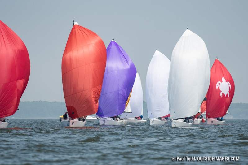 several sailboats in the water