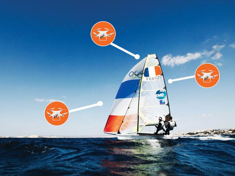 OLYMPIC SAILING - 49ER TRAINING - MARSEILLE (FRA) - PHOTO : CHRISTOPHE LAUNAY / DPPI - PAIR : JULIEN D'ORTOLI / NOE DELPECH (FRA)
