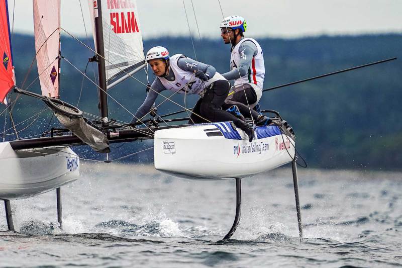 Ruggero Tita and Caterina Banti, of Italy, dominated the Nacra 17 worlds, winning 14 of 16 races.