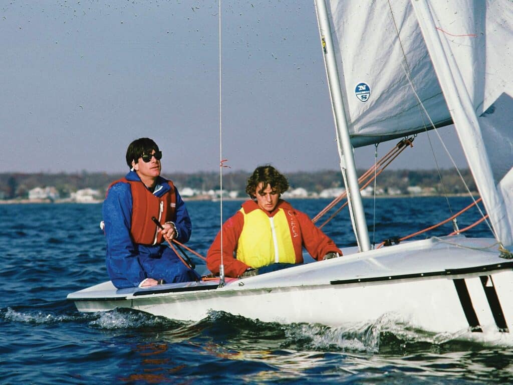 Ken Legler coaching in 1987