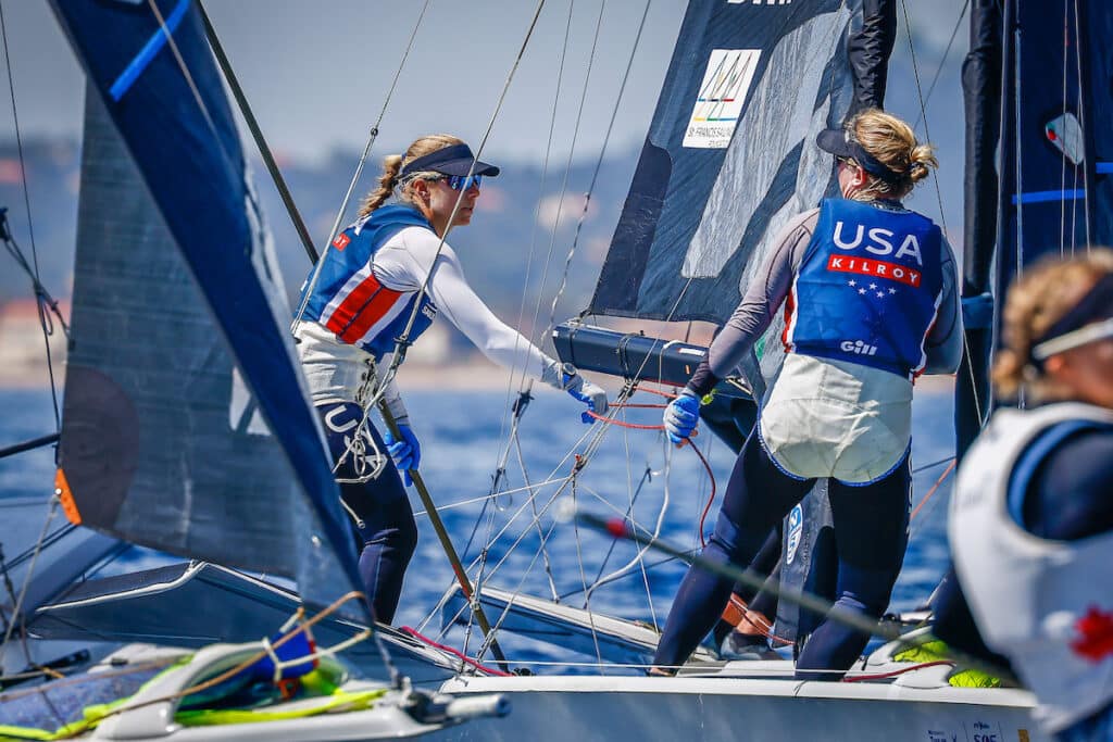 Steph Roble and Maggie Shea at the Olympic Test event in France