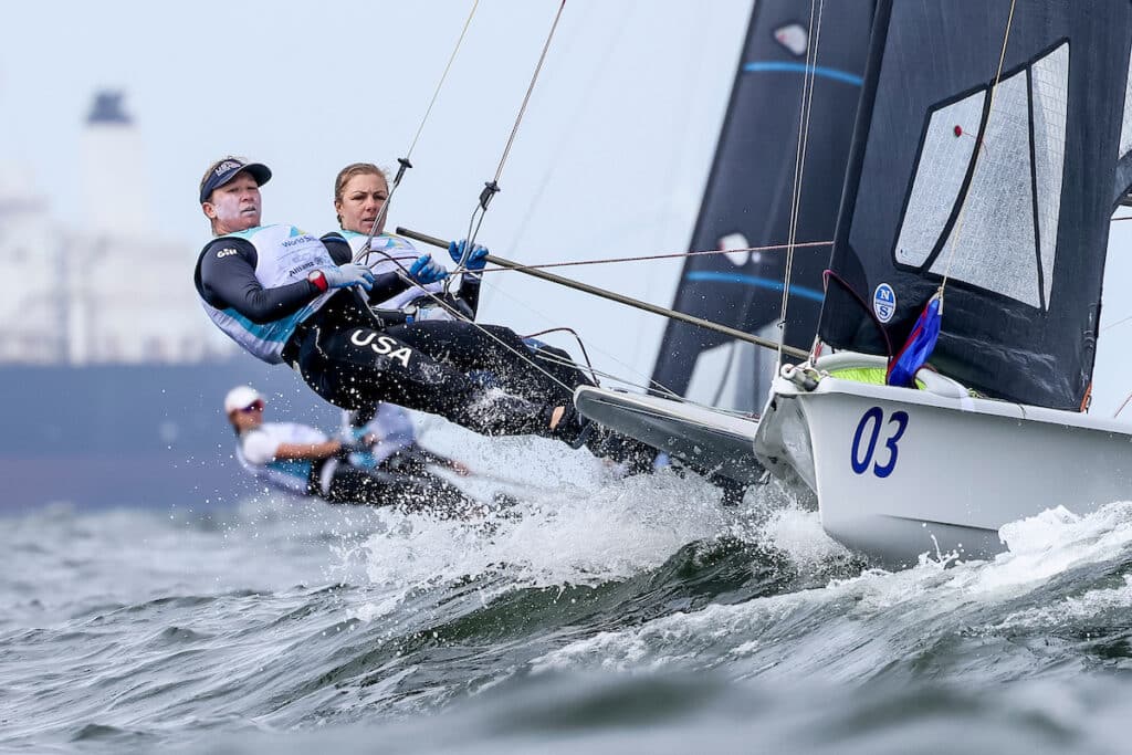 Stephanie Roble and Maggie Shea team sailing