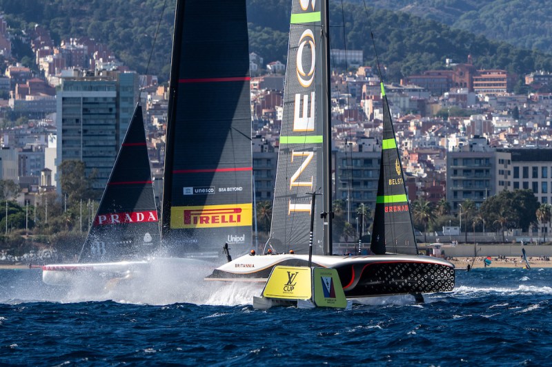 Race 4 of the Louis Vuitton Cup finals was the closest and most exciting yet, with only seconds between them through the gates.