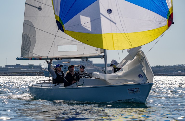 Kevin Holmberg's Team Fawkes, Sonar Midwinter champions and Helly Hansen Sailing World Regatta Series St. Petersburg overall winners.
