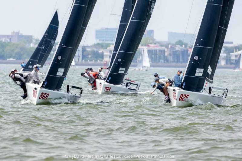 The Melges 24 continued is northward march toward its World Championship in Michigan later this year. In Charleston Laura Grondin's Dark Energy prevailed over a talent packed fleet.