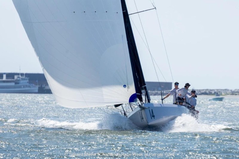 Charleston's flat water was perfect for the planing Cape 31s. Tequila Mockingbird enjoys the fast conditions.